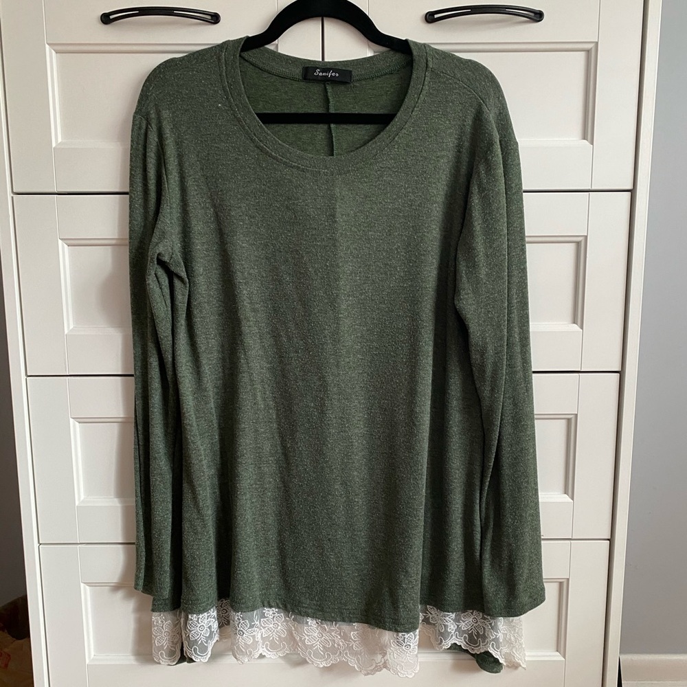 Long Sleeve Lace Blouse